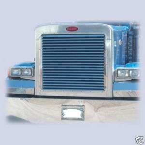 PETERBILT STAINLESS LOUVERED GRILL 379 LONG HOOD P 1048  