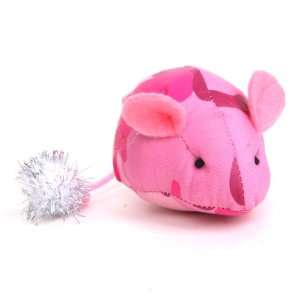  Happy Puppy Plush Dog Toy   Pink Camouflage Mouse Toy 