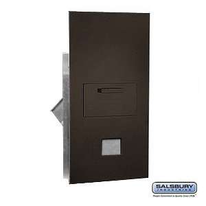 Collection Unit For 7 Door High 4B+ Mailbox Units Bronze Rear Loading 