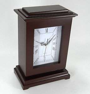 Tall Concealment Clock Gun Valuable Safe Walnut Finish Mantle Library 