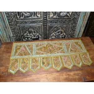  Vegas gold Beads Sari Toran Wall Tapestry Topper Valance 