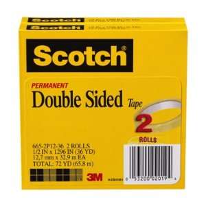  New 3M COMPANY SCOTCH DOUBLE SIDED TAPE 2 PACK