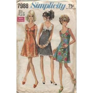   Simplicity Bra Dress Sun Dress Sewing Pattern #7988 