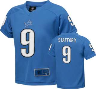 Detroit Lions Kids Blue Reebok Matthew Stafford T Shirt  