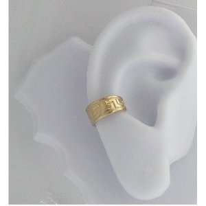    Single Sterling Silver Pierceless Greek Key Band Ear Cuff Jewelry