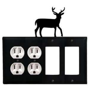   Deer   Double Outlet, Double GFI Electric Cover