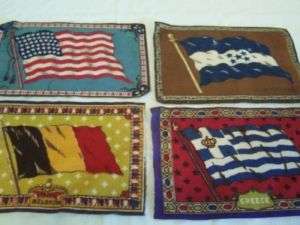 TOBACCO CIGAR FELT FLAGS GREECE HONDURAS USA BELGIUM  