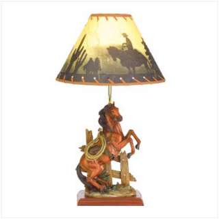 WILD WEST HORSE LAMP Western Design Table Decor NEW  
