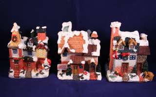 Cold Cast Resin CHRISTMAS VILLAGE HOUSES Buildings SO CUTE  
