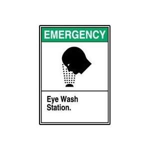 EYE WASH STATION (W/GRAPHIC) Sign   10 x 7 .040 Aluminum  