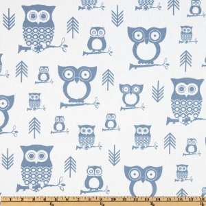   Prints Hooty Owl Baby Blue Fabric By The Yard Arts, Crafts & Sewing
