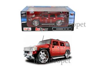 MAISTO ALL STARS HUMMER H2 SUV 1/18 DIECAST RED  