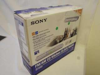 Sony ICFCDK50 Under Cabinet Kitchen CD Clock AM FM Radio  
