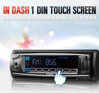 XTRONS T2 IN DASH 1 DIN TOUCH SCREEN CAR STEREO DETACHABLE PANEL DVD 