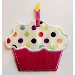  4 Colorful Cupcake Birthday Cup Cake Iron on Patch 