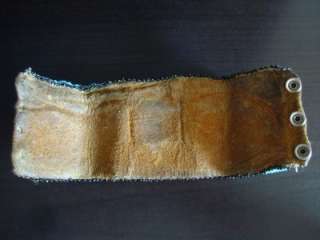Old Native american Yakima plateau indian beaded leather wrist cuff 