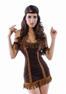 Sexy Indian Princess Pocahontas Dress Fantasy Halloween Costume  