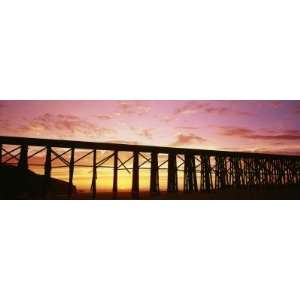  Silhouette of a Railway Bridge, Fort Bragg, California 