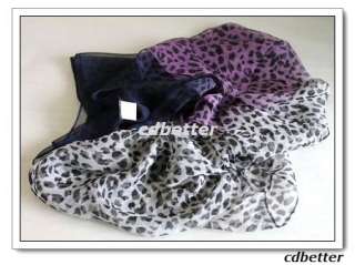NEW Women Leopard 100% Silk Long Scarf Neck Scarf Shawl  