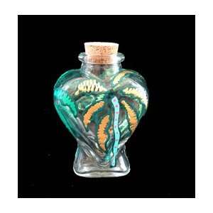  Party Palms   Hand Painted   Large Heart Shaped Bottle   6 