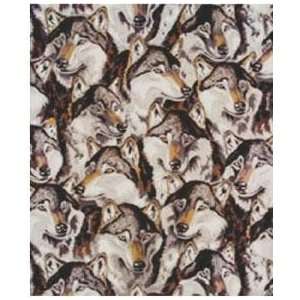   Wide Nordic Fleece Wolves Fabric By The Yard Arts, Crafts & Sewing