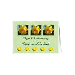  Happy 56th Anniversary Cousin and her Husband   Yellow Rose Flowers 