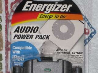 ENERGIZER ENERGI TO GO AUDIO POWER PACK WORKS WITH IPOD  