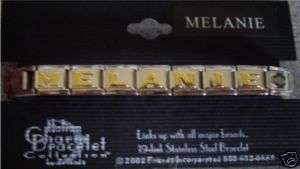 Italian Charms Personalised Bracelet Name MELANIE  