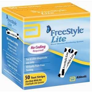  Freestyle Lite Test Strips 50ct   Abbott Diabetes 70822 