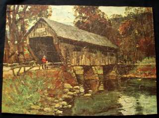 Viking Mfg WEEKLY Picture Jig Saw Puzzle THE COVERED BRIDGE Series C 4 