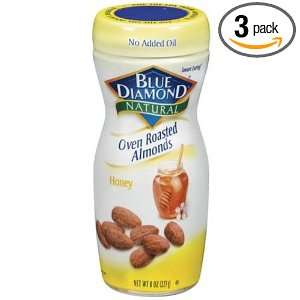 Blue Diamond Oven Roasted Almond Honey, 8 Ounce (Pack of 3)  