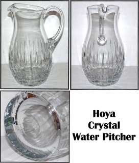 Beautiful Hoya Crystal 10 1/2 Water Juice Pitcher  