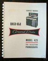Rock ola 425 Grand Prix Jukebox Manual  