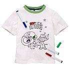 Disney TOY STORY *Color Your Own* T Shirt 5T +Markers  