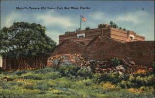 Key West FL Old Union Fort Martello Towers Postcard  