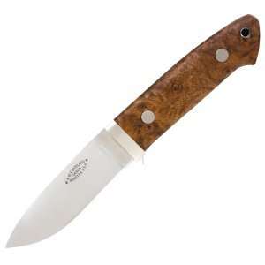   Fixed Blade, Quince Wood Handle, Drop Point, Plain