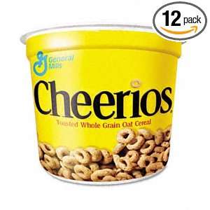 General Mills Cheerios Cereal Cup, 1.3 Ounce (Pack of 12)  