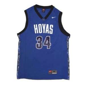  Nike Georgetown Hoyas #34 Light Blue Replica Basketball 