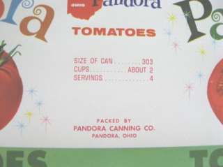 Pandora Ohio Tomato Can Label Garden Spot Lot of 12  