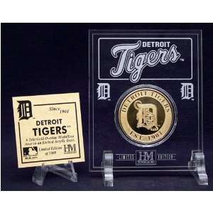  Detroit Tigers 24KT Gold Coin in Archival Etched Acrylic 