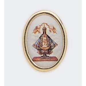  Gold Plated Religious Lapel Pin   Our Lady of Juan de 