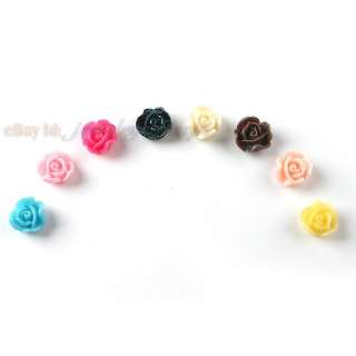 80x Shiny Rose Flatback Stick on Charms Beads 250116  