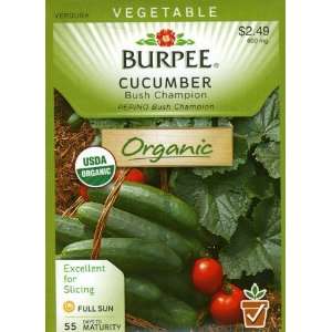   67455 Organic Cucumber Bush Champion Seed Packet Patio, Lawn & Garden