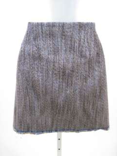   blue yellow knit wool mini skirt in a size 38 this skirt lays right