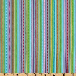  42 Wide Feeling Groovy Flannel Stripes Blue Fabric By 