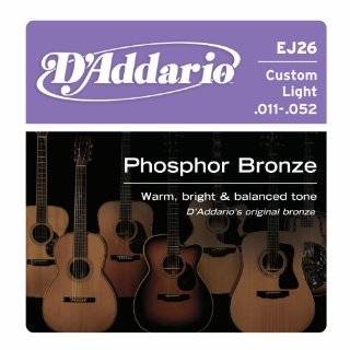   EJ26 Phosphor Bronze Acoustic Guitar Strings, Custom Light, 11 52