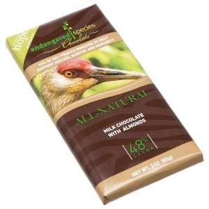 Endangered Species Sandhill Crane, Milk Chocolate (48%) with Almonds 