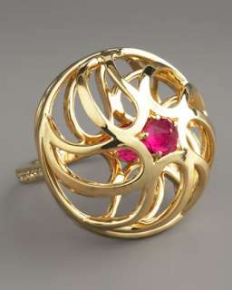 Round Cut Gold Ring  