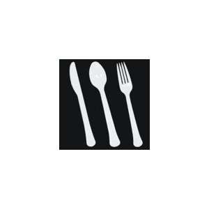  White Plastic Forks, Knives and Spoons Health & Personal 