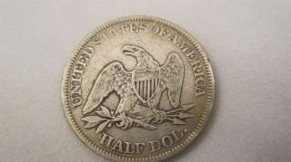 1861 Seated Liberty Silver Half Dollar  